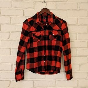 Urban Groove Flannel Shirt Buffalo Red Plaid S